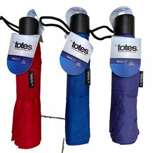 NWT Lot 6 Pack Raines by Totes NeverWet Umbrella 43" Manual 3 Assorted Colors